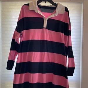 Long Sleeve Rugby Shirt Dress
